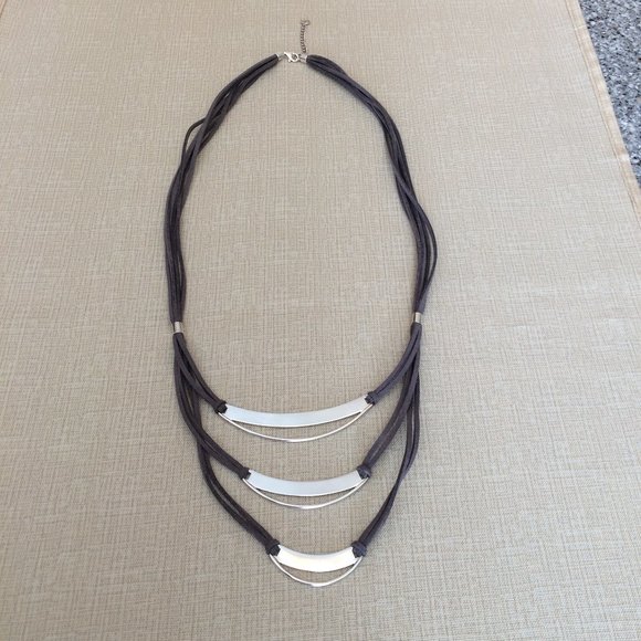 SILPADA LUXE LAYERS STERLING TRIPLE GREY/BLACK SUEDE COMPLIMENTS GALORE … - Picture 2 of 5